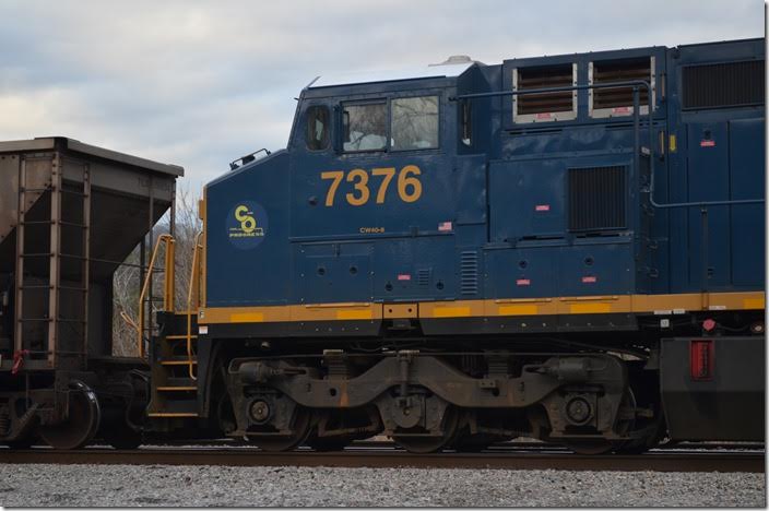“C&O” C40-8W 7376 is actually an ex-Conrail unit. Shelby.