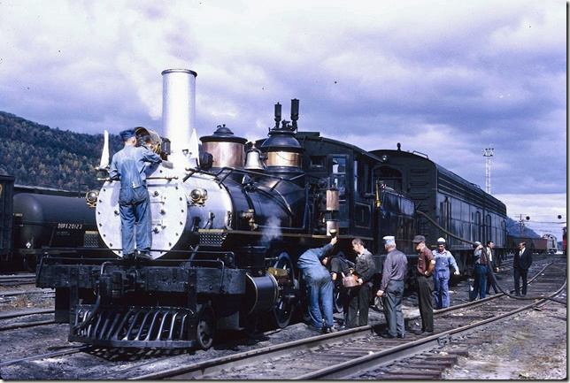 CC&O 1 being serviced before departing on return trip of an excursion to ???. 10-30-1971. CRR Erwin.