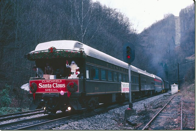 Santa Train at Trammel VA. 11-29-1980.