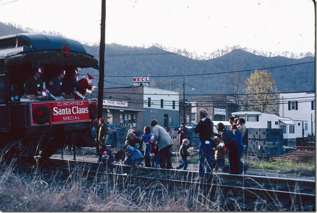 Santa Train at Elkhorn City KY. 11-19-1983.