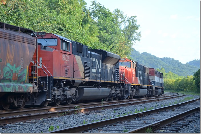 Ethanol trains often have foreign power. BCOL 4601-CN 5648-8002. View 2. Ivel KY.