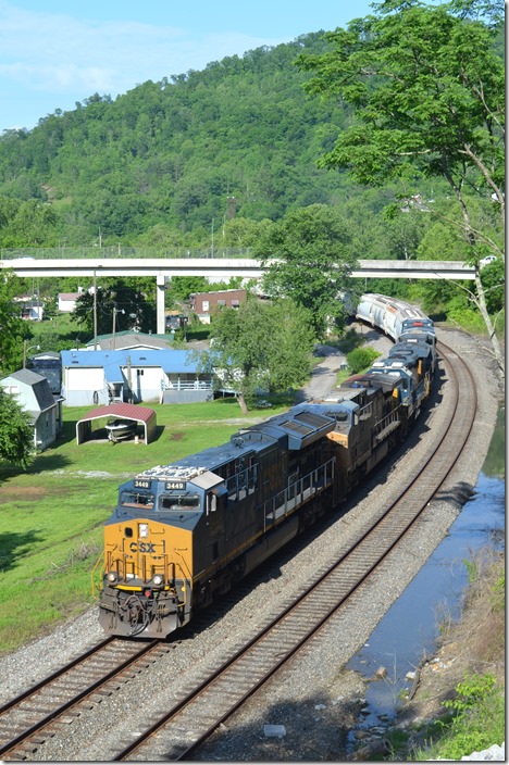 CSX 3449-136-2762-700-5216 depart Shelby on 05-23-2020 with Q692. This days' train has 24 loads/42 empties. Shelby KY.