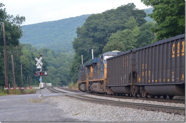 The depot was on the right just past the crossing. CSX 719-720. Swanton MD.