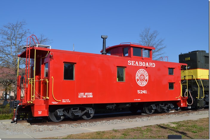 SAL caboose 5241. Close up view. Hamlet NC.