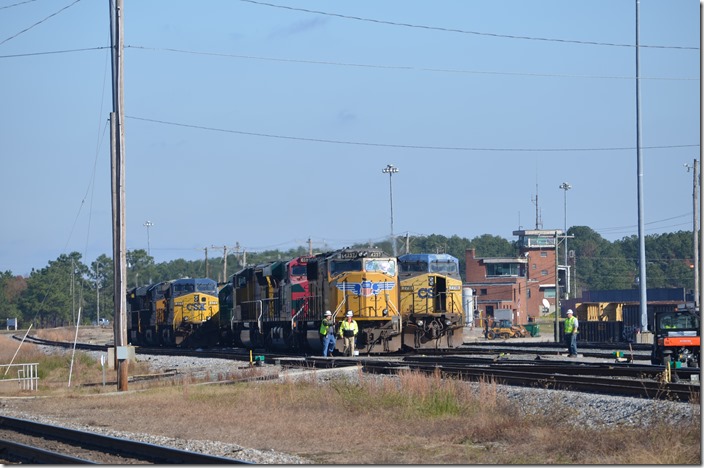 CSX engine terminal. Looking north with the hump on the right. Hamlet NC.