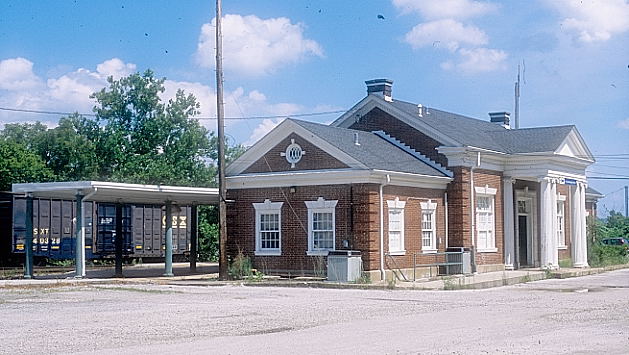 West end of the depot.