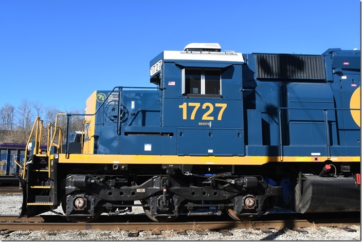 The model is SD23T4. I bet its rated 2,300 horsepower (a modernized SD38-2). CSX 1827. Shelby KY.