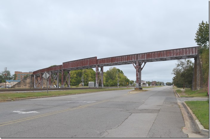 ex-ACL bridge Bessemer AL. In the distance is the Bessemer Hall of History which is housed in the former Southern depot.