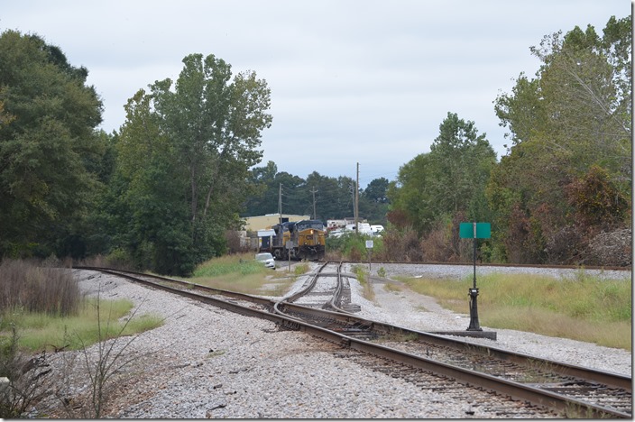 CSX 235-210 Hueytown AL. View 3. We left the location for a few minutes. Upon returning the double-stack was re-crewed and moving. 