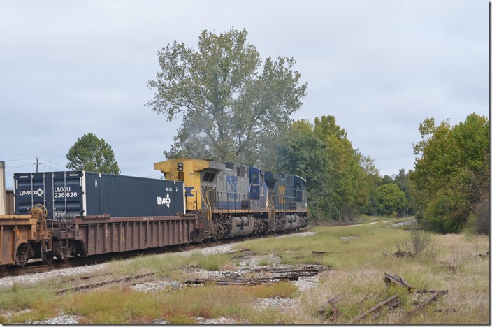 CSX 235-210 Woodward AL. We hustled up Woodward Rd., but he beat us to the crossing. 