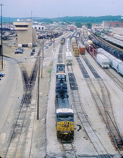 No. 5239 is parked on the East Open Track which runs the length of the yard. The Departure yard is on the right.