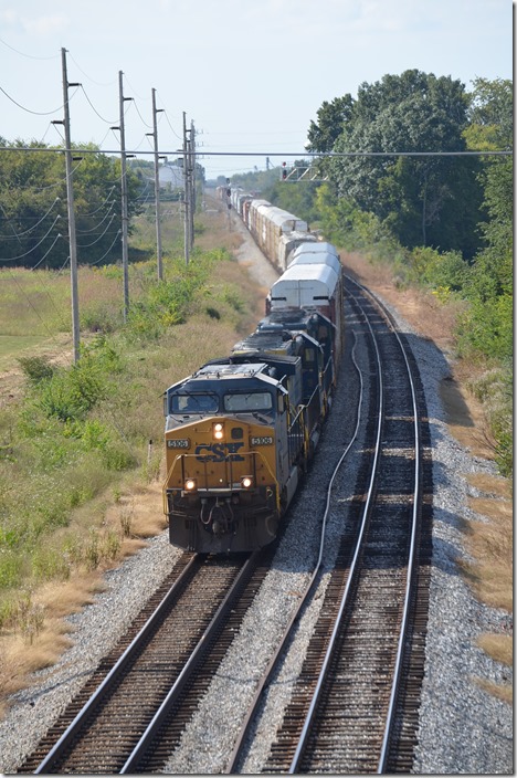 CSX 5106-8025-8048 with 71 cars. Bowling Green KY.