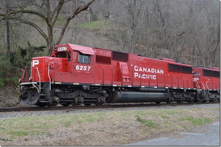 CP SD60 6257, ex-Soo Line SD60, built 1989. Fords Branch.