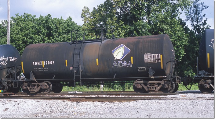 ADMX (Archer-Daniels Midland) 17062 was on a unit train of corn syrup arriving Shelby.