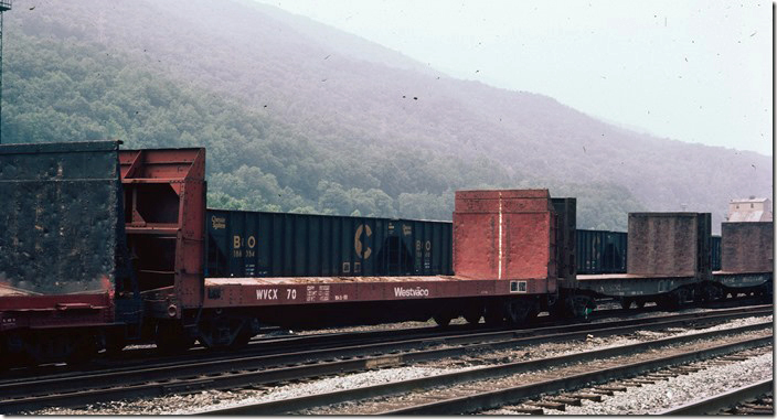 Westvaco flat 70 at Clifton Forge VA, on 07-13-1985.