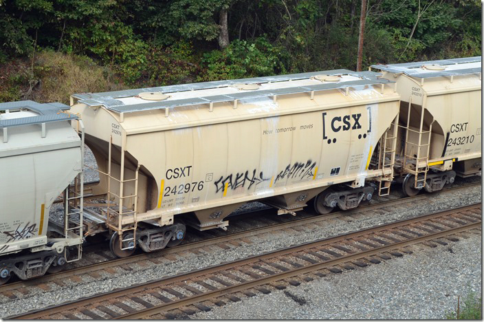 In the same train was CSX covered hopper 242976 most likely being used in the sand business. Mexico MD. 10-11-2019.