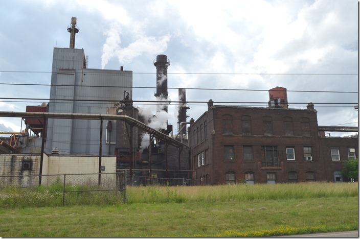 A sign indicated the entrance for “blast furnace no. 4.” I learned that it was shut down in 2012 and demolished in 2017. Warren primarily supplies coke for the Cleveland works. I couldn’t see any hoppers from the road. Cleveland-Cliffs coke plant. Warren OH.