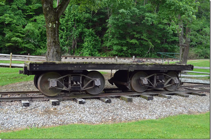 Flat called a Densmore tank car. Imagine two large vats held together by staves. This was the first successful method of transporting oil in the Civil War era. Densmore tank car.