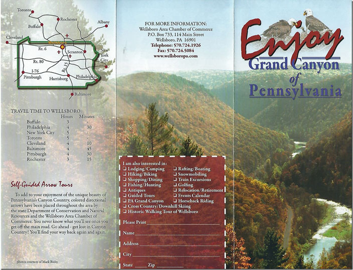 Grand Canyon of PA brochure.