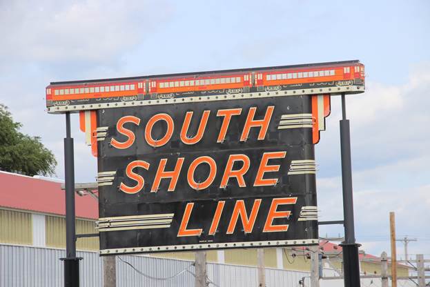 South Shore Line sign.