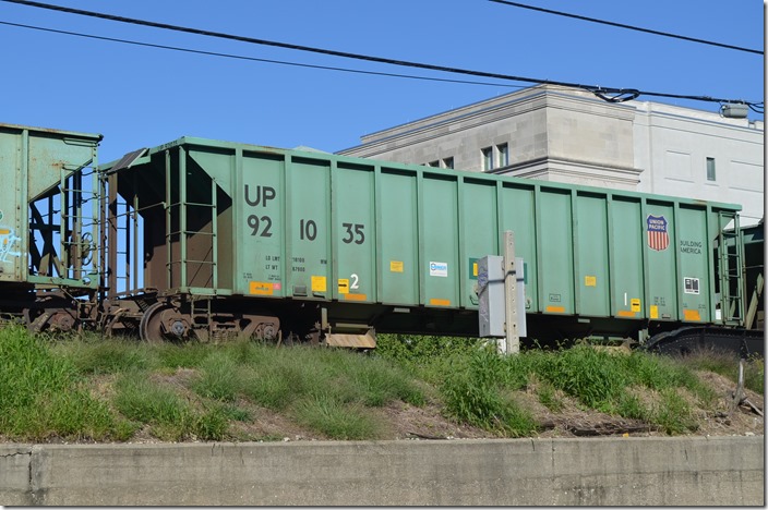 UP ballast hopper 921035. Springfield IL.