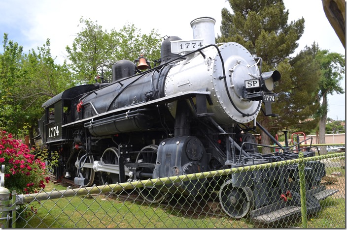 On display nearby is SP 2-6-0 1744. SP 1774. Globe AZ.