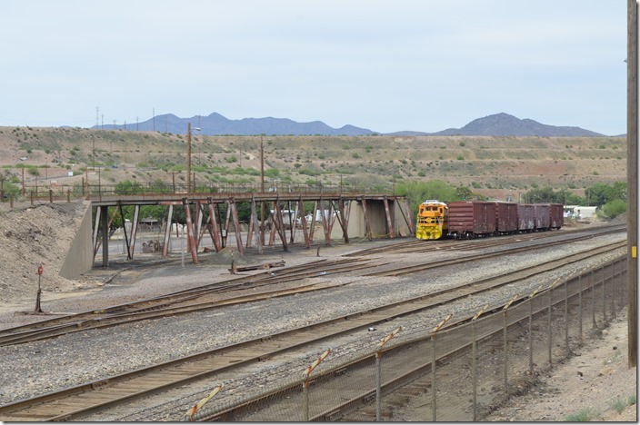 Southern Pacific was the last Class I to operate the Globe Branch. It was originally the Gila Valley, Globe & Northern Ry., later becoming the Arizona Eastern Railroad Co. Globe Division. This line is now the Arizona Eastern Railway, a subsidiary of Genesee & Wyoming. AZER 4010. Miami AZ.