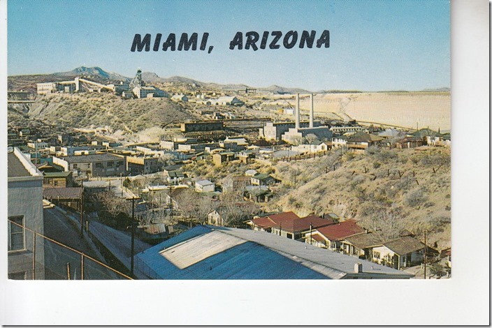 Miami AZ. Scenic postcard.