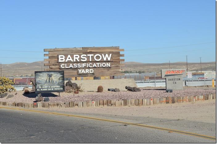 BNSF yard entrance. Barstow CA.