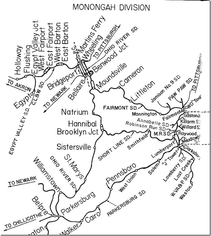 B&O Monongah #1 map.