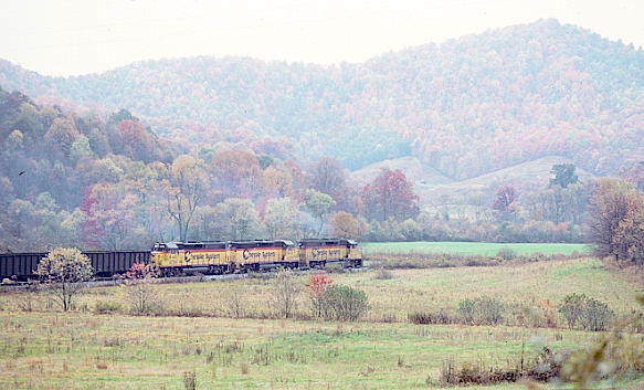 Westbound near Allingdale at 15 m.p.h. 