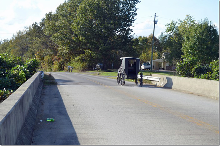 An Amish or Mennonite carriage ends this fruitful day. We head up to Fancy Farm, Mayfield, and on into Paducah for the night. CN Dublin KY.