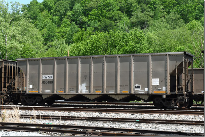 Coupled in the same train of empties was RWSX (Georgia Power) 050480. This car has a load limit of 237,200, a volume of 4,209 cubic feet and was built by Trinity in 04-2005. Georgia Power likes to use the year built as part of the car number. These cars used to be dedicated to Georgia Power’s Robert W. Scherer coal fired power plant near Macon GA. The Scherer plant is/was the 4th largest power plant in the U. S., and the largest that is/was coal fired. One unit of the four has supposedly been shut down, and another is scheduled for 2025. This plant burns Power River Coal coming to Memphis on BNSF and delivered by NS. My opinion is that the curtailed coal deliveries to the one unit has put some of these cars in Georgia Power’s pool. Georgia Power and Alabama Power are both part of Southern Company. (Plant Scherer – Wikipedia). Martin KY.
