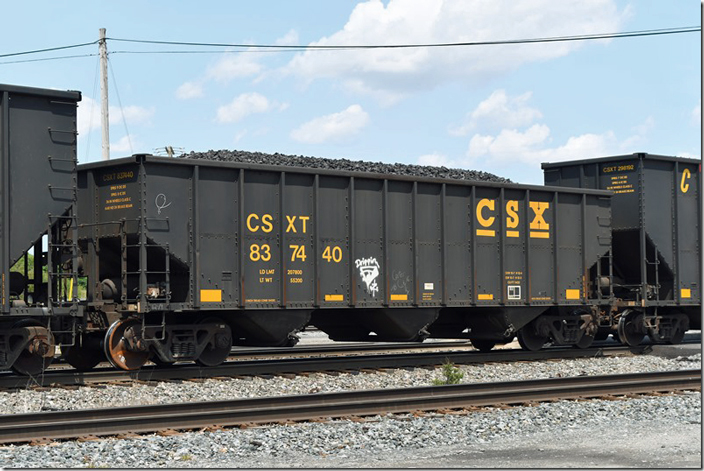 CSX 837440 has a load limit of 207,800, a volume of 3,433 cu ft and was also built by Freight Car America. Willard OH.