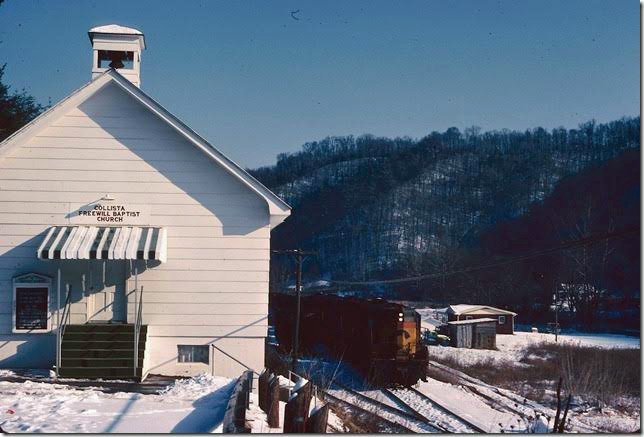 Another view of C&O 6021. The engine had some damage to the front. Dawkins Middle Crk SD.