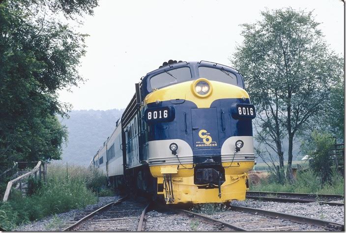 End of the line at Petersburg WV. C&O 8016.