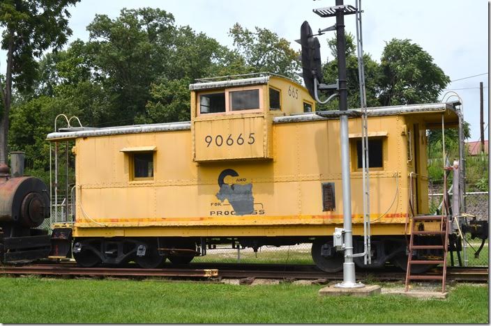 C&O 90665 was a one-of-a-kind rebuilt cab featuring an extended cupola. It was used out of Shelby in the early 1970's. Huntington.