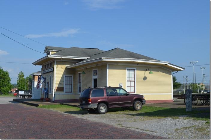 The street side of the former C&O depot. It is now a museum. The St. Albans C&O Modelers group had it open for our visit. St Albans WV.