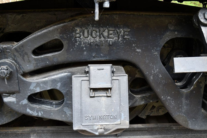 Symington-Gould Corp. journal box mounted in the Buckeye Steel Castings Co. tender truck. Buckeye was a good choice, as it was a hometown product whose factory was located beside Parsons Yard in Columbus.