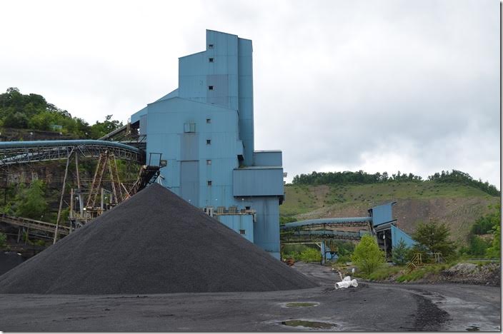 Premier Elkhorn prep plant. Myra. Prep. plant and specialty coal stockpile. This was taken on a Saturday when it was idle. 05-21-2016.