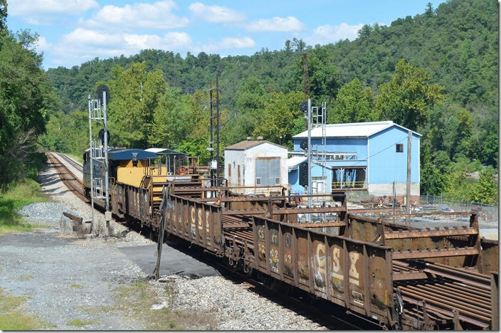 CSX 5241 soon rumbled down the valley with a westbound welded rail train. EE Pearch VA.