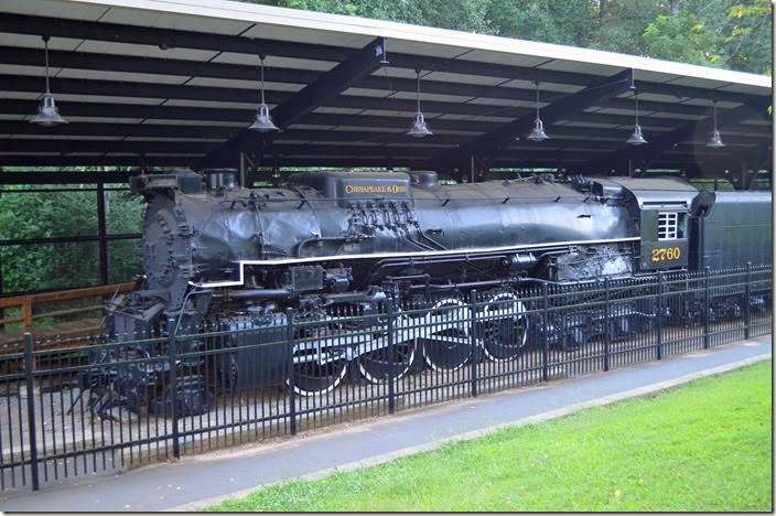 C&O 2760 at Riverside Park. View 2. Lynchburg.