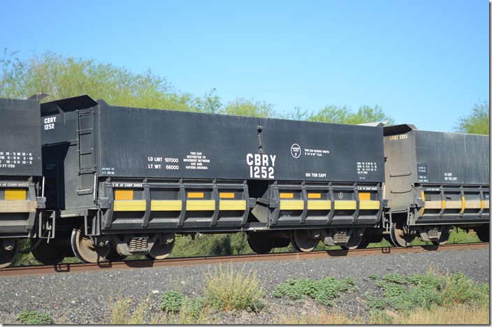 CBRY 1252 hopper. View 2. Kearny AZ.