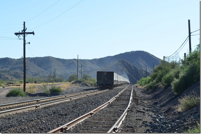 In the Kennecott days I’m not sure how this operation was handled. KCC had three GP39 and 39-2s (nos. 1-3) and a couple more that probably came from Utah. Presumably KCC handled the ore and concentrate, and SP came to Ray Jct. from Magma Jct. to set off and pick up everything else. I’ve seen a photo of KCC 1-2-3 at Hayden Jct. CBRY 502. Ray Jct AZ.