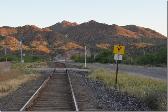 Looking east at Kelvin toward Ray Jct. CBRY end Ray block. Kelvin AZ.