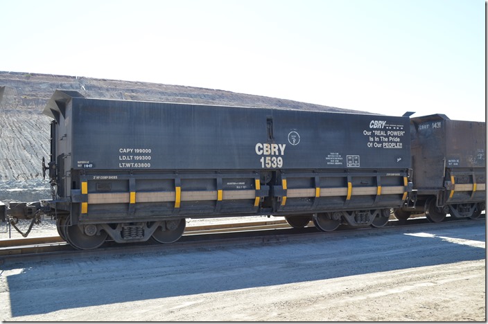 CBRY 1539 hopper was built 07-1985. Hayden AZ.