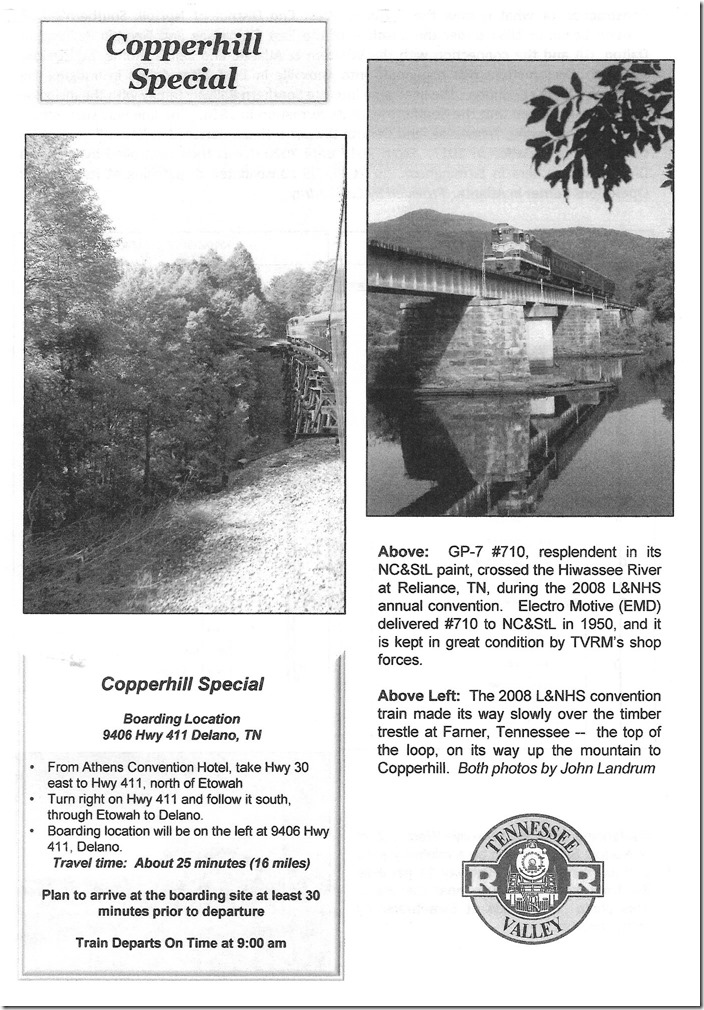 L&NHS guide. Copperhill Special.