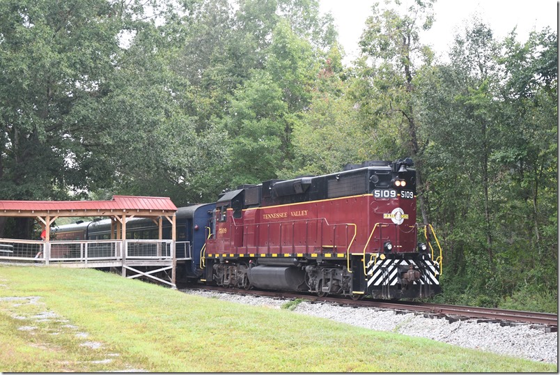 Copperhill Special spotted for loading at Delano TN. TVR 5109. 09-16-2023.