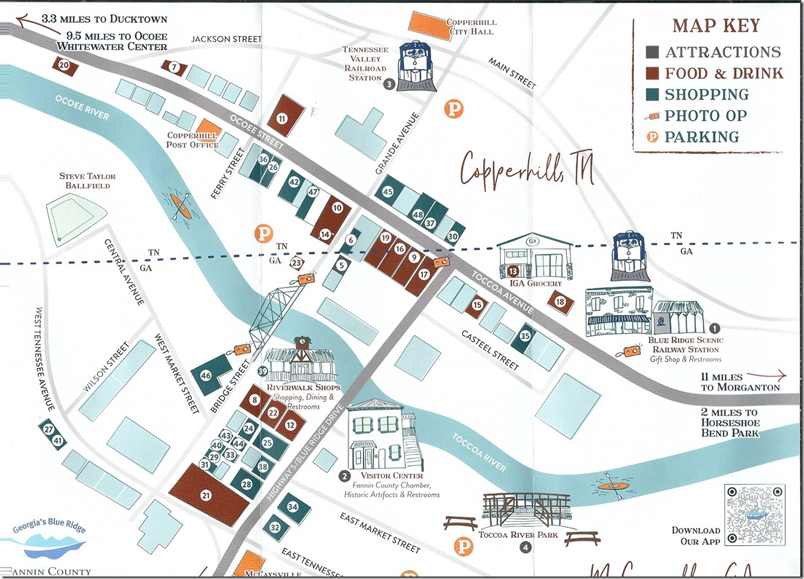 Copperhill brochure map image.