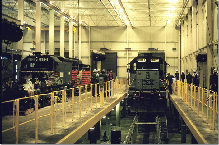 On 10-03-1987, the L&N Historical Society Convention was held in Corbin KY, and CSX gave us a guided tour of their new locomotive shop.